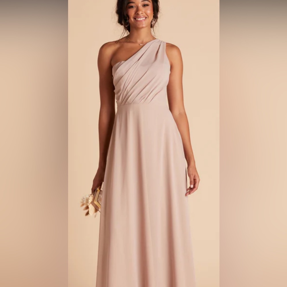 Birdy Grey Kira Bridesmaids Dress Chiffon in Taupe Sz.S